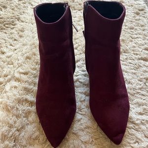Maroon booties